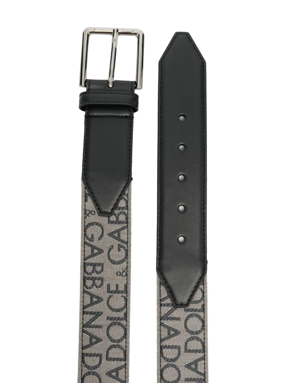 belt with logo embroidered buckle