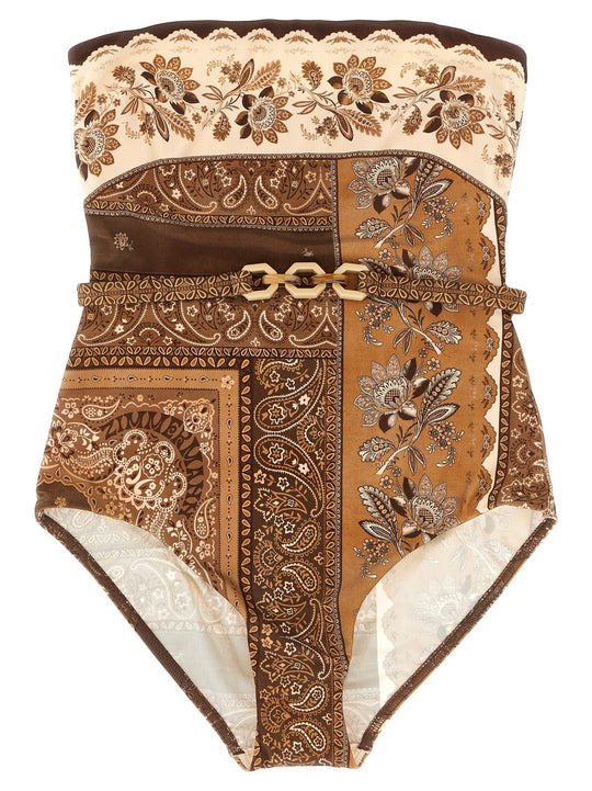 Lucky Bandeau Beachwear Brown