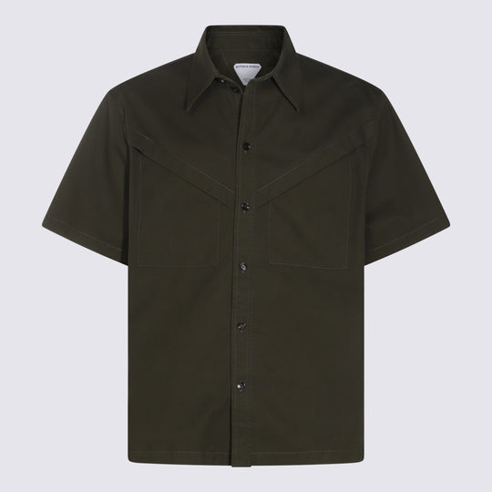 Lightweight Cotton Twill Shirt Shirts Green