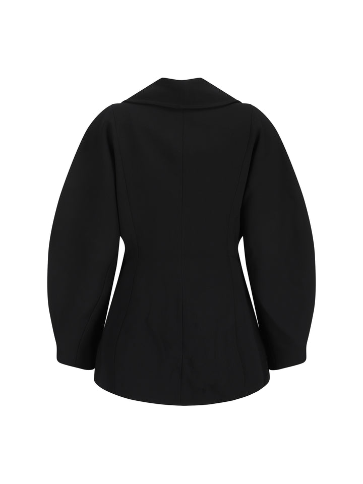 BONDED CREPE CURVE SLEEVE JACKET