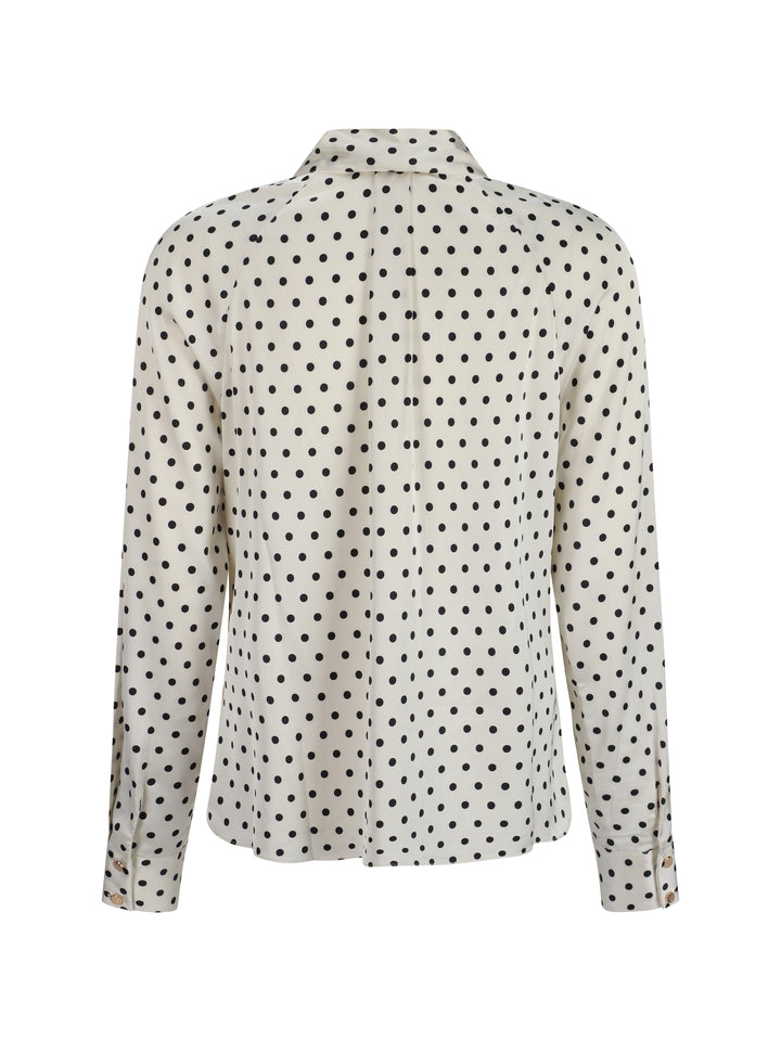 POLKA DOT SATIN BLOUSE