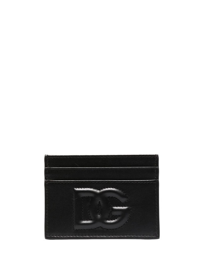 Card holder with embossed logo