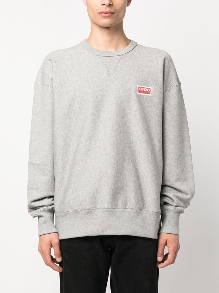 Sweatshirt with logo application