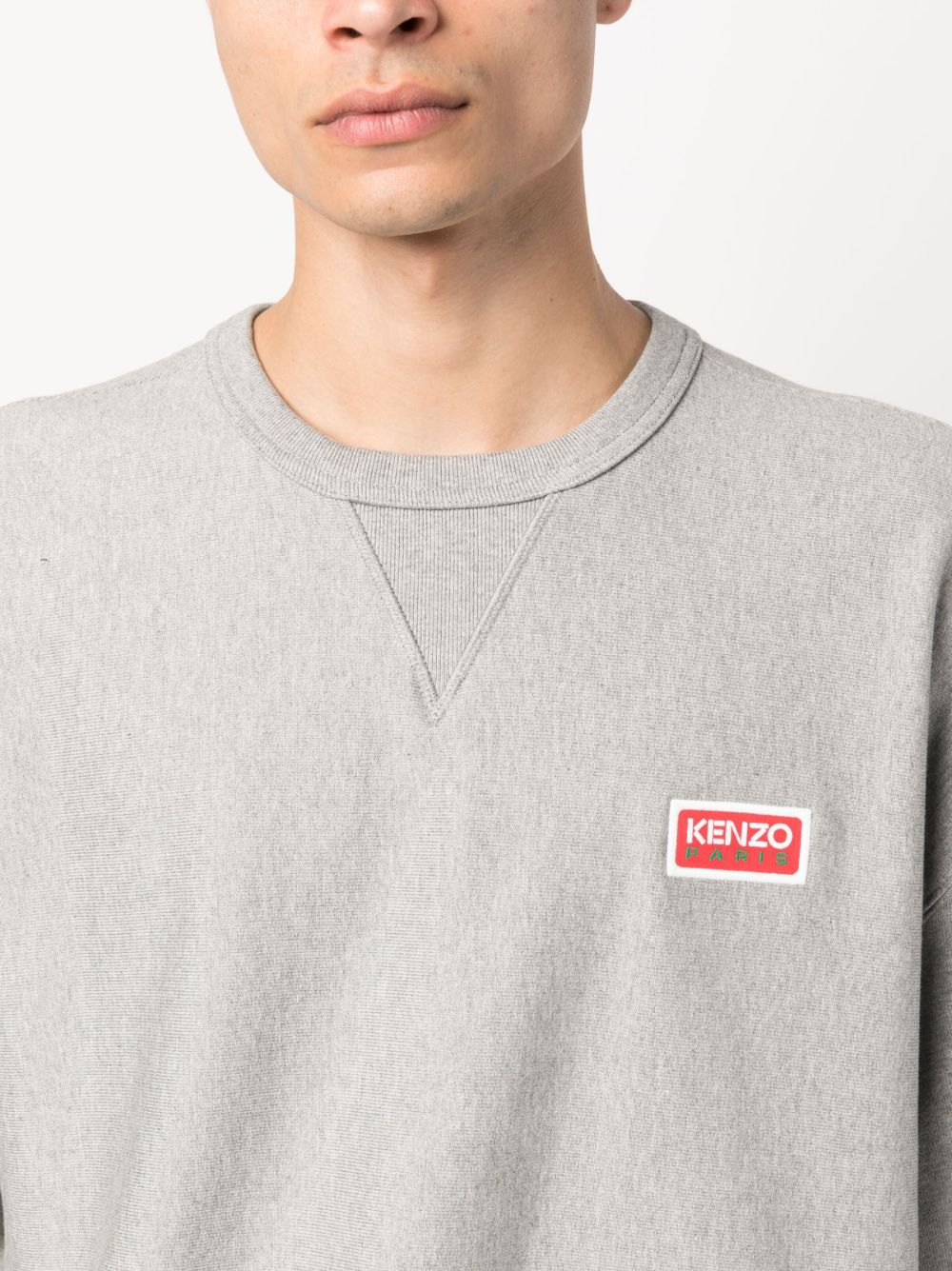 Sweatshirt with logo application