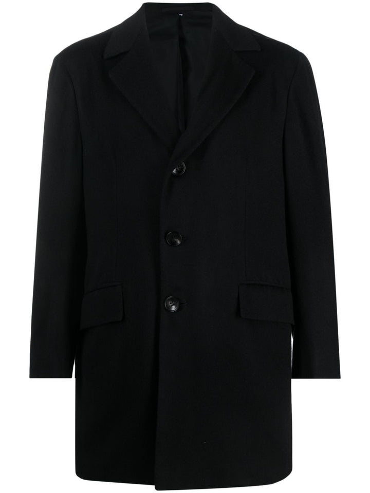 Single-breasted cashmere coat