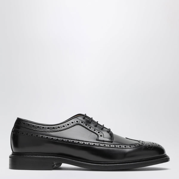 Black Leather Derby Shoes
