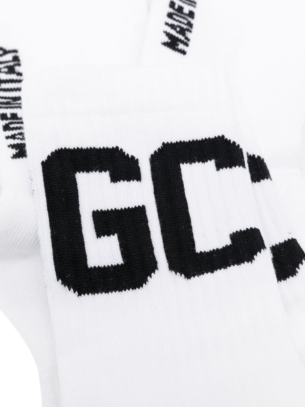 two-tone socks with logo print