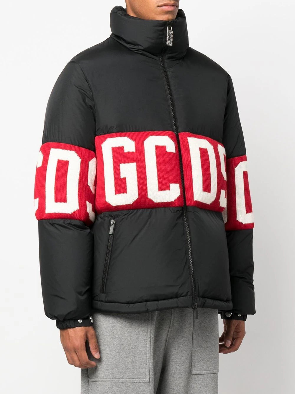 Down jacket with logo