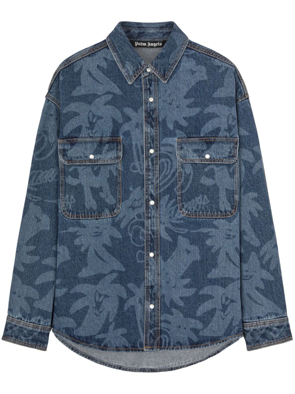 Palmity denim shirt with print