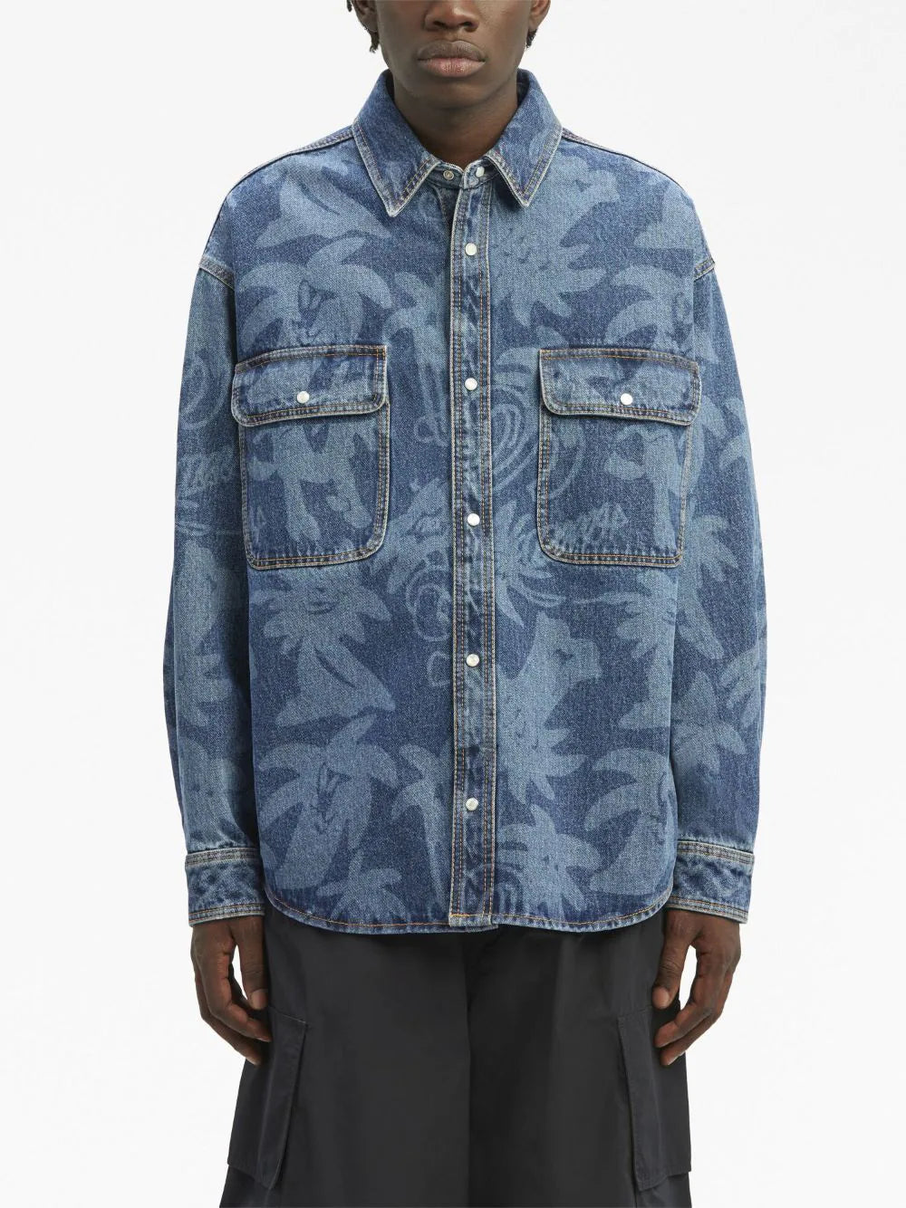 Palmity denim shirt with print