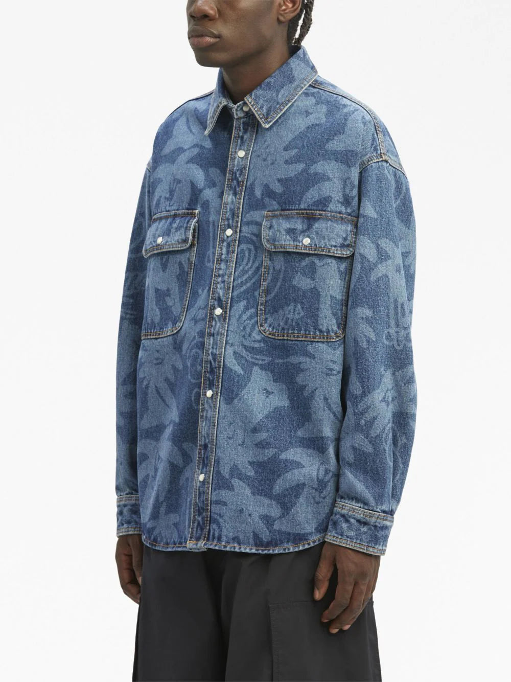 Palmity denim shirt with print