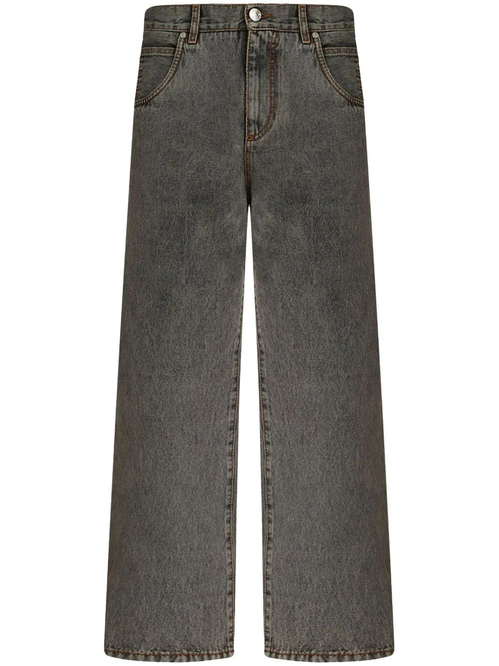 Mid-rise straight jeans