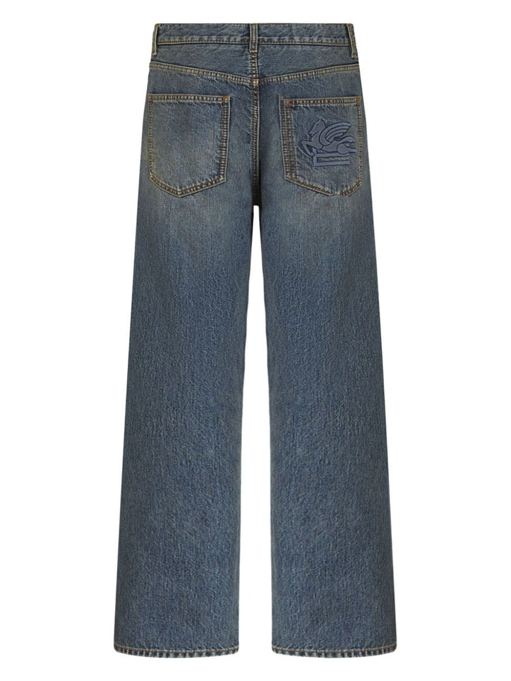 Wide leg cropped jeans