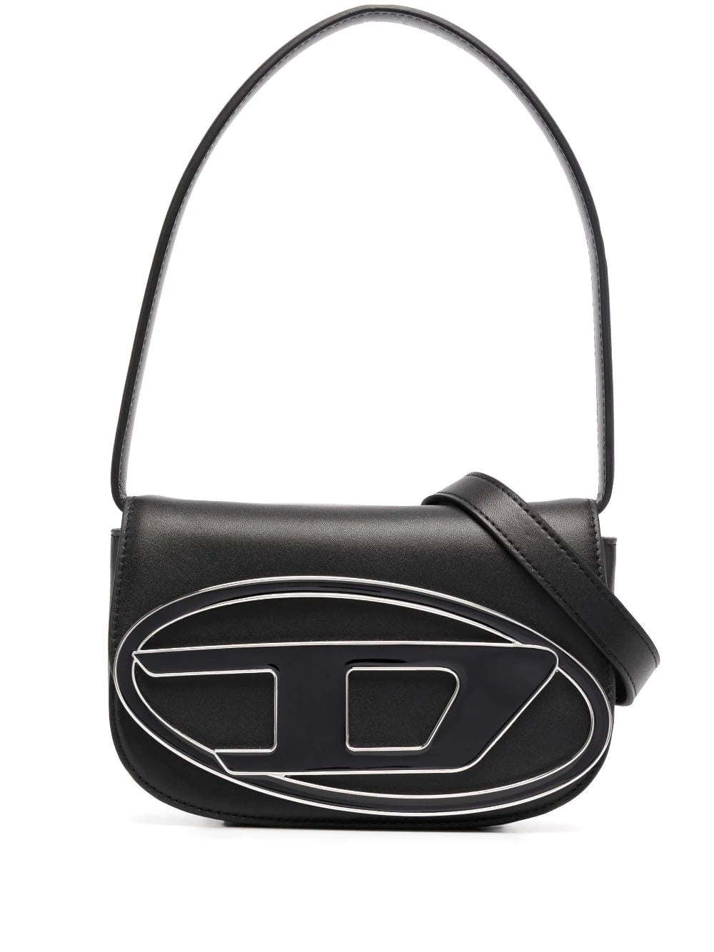 Shoulder bag with logo plaque