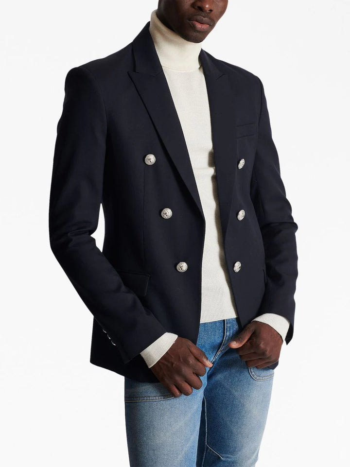 Blazer with button detail