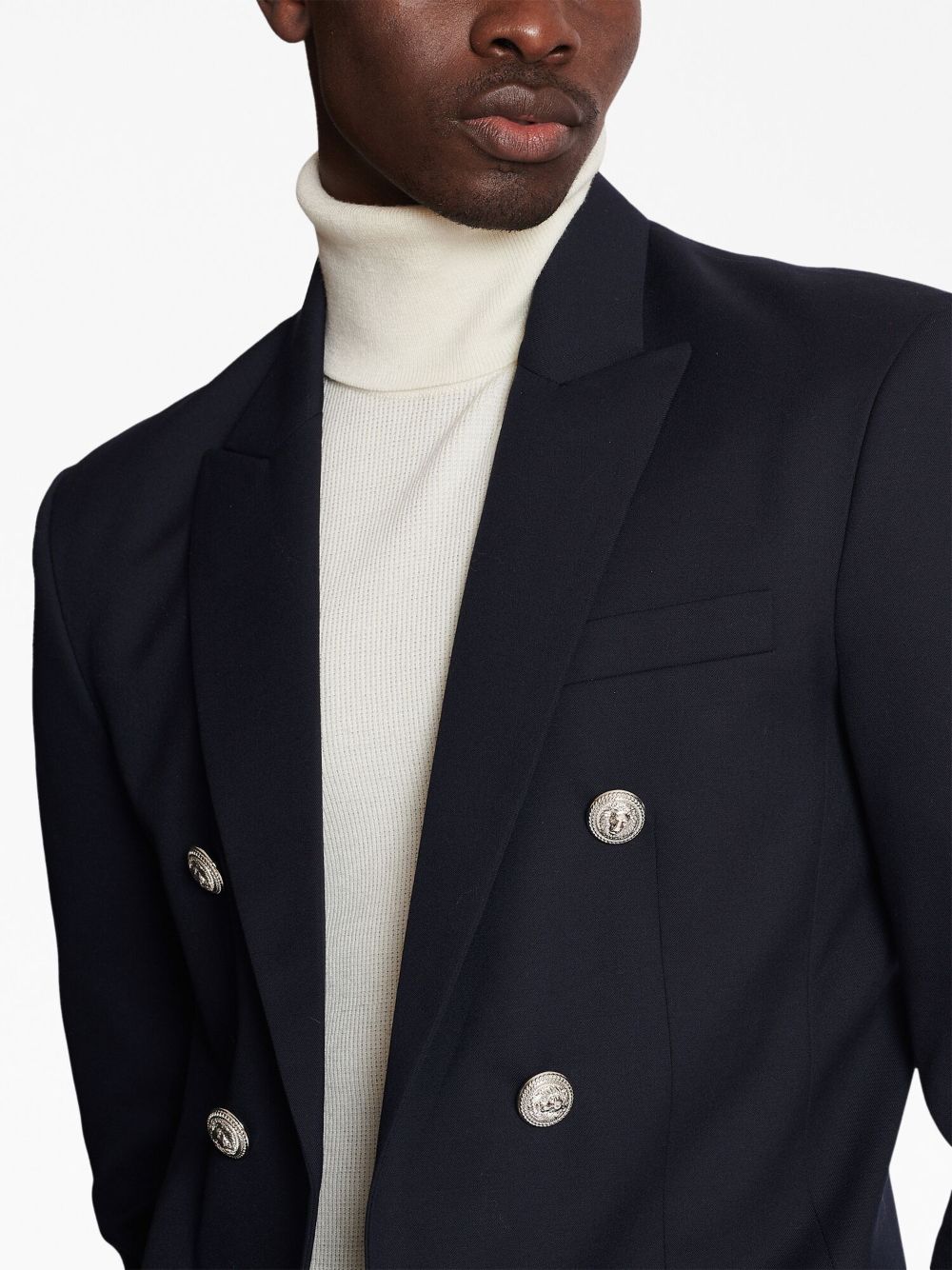 Blazer with button detail