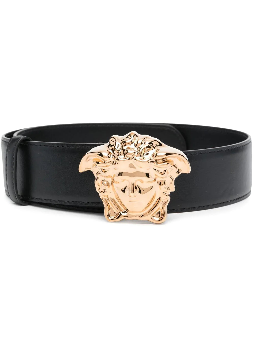 Belt with Medusa head buckle