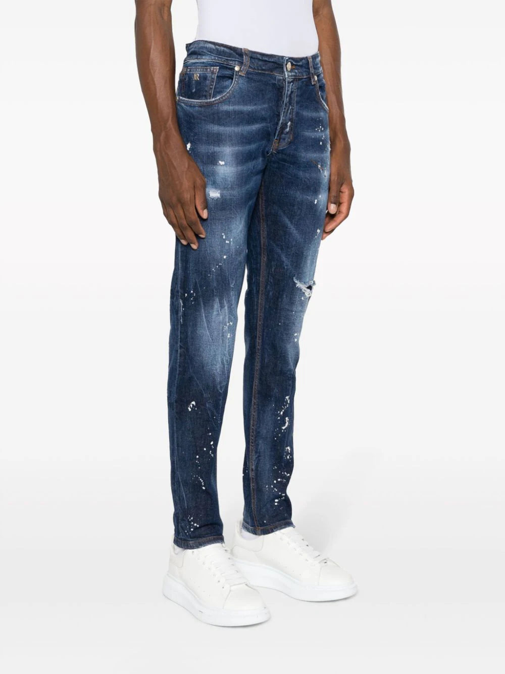 Iggy skinny jeans with patent leather effect