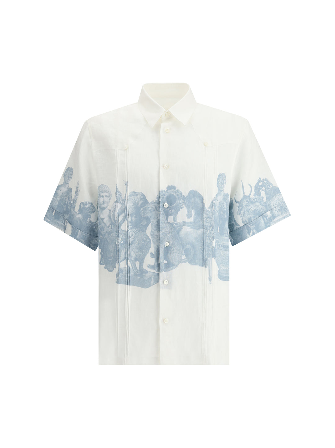 SHORT SLEEVE SHIRT WITH PINTUCKS