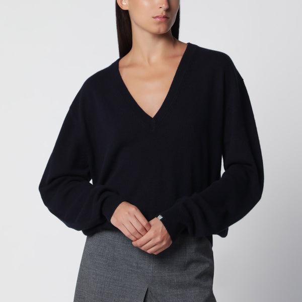 Ben Navy Cashmere V-Neck Sweater