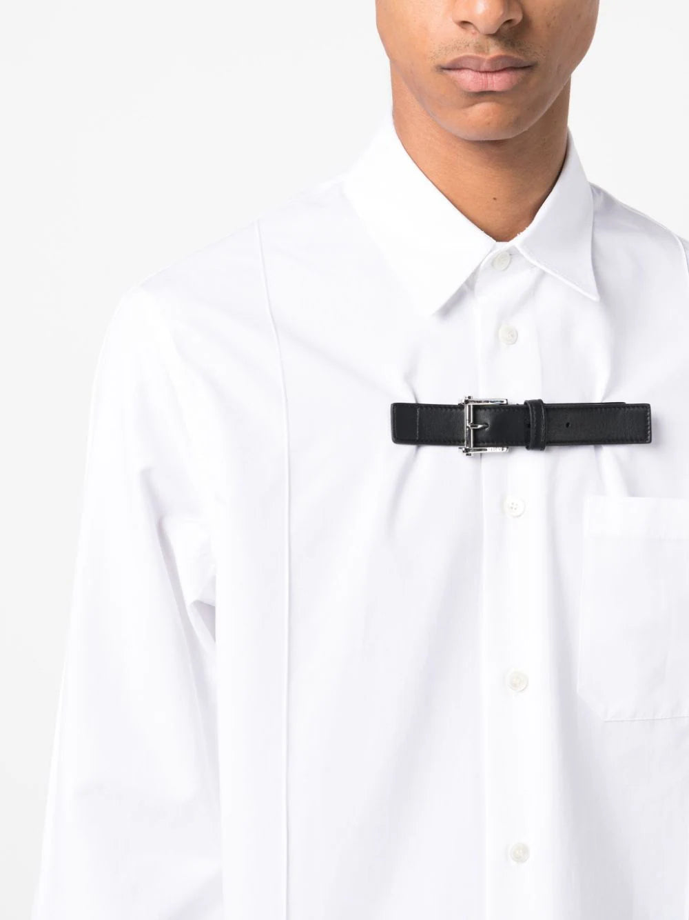 Shirt with buckle