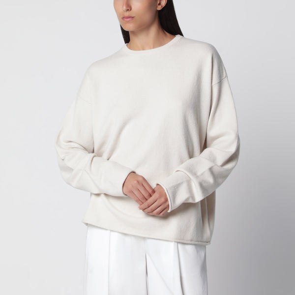 Paolo Bone Cashmere Crewneck Sweater