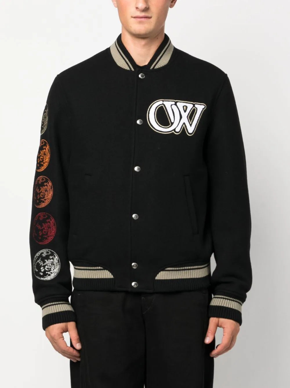 Bomber jacket with patch