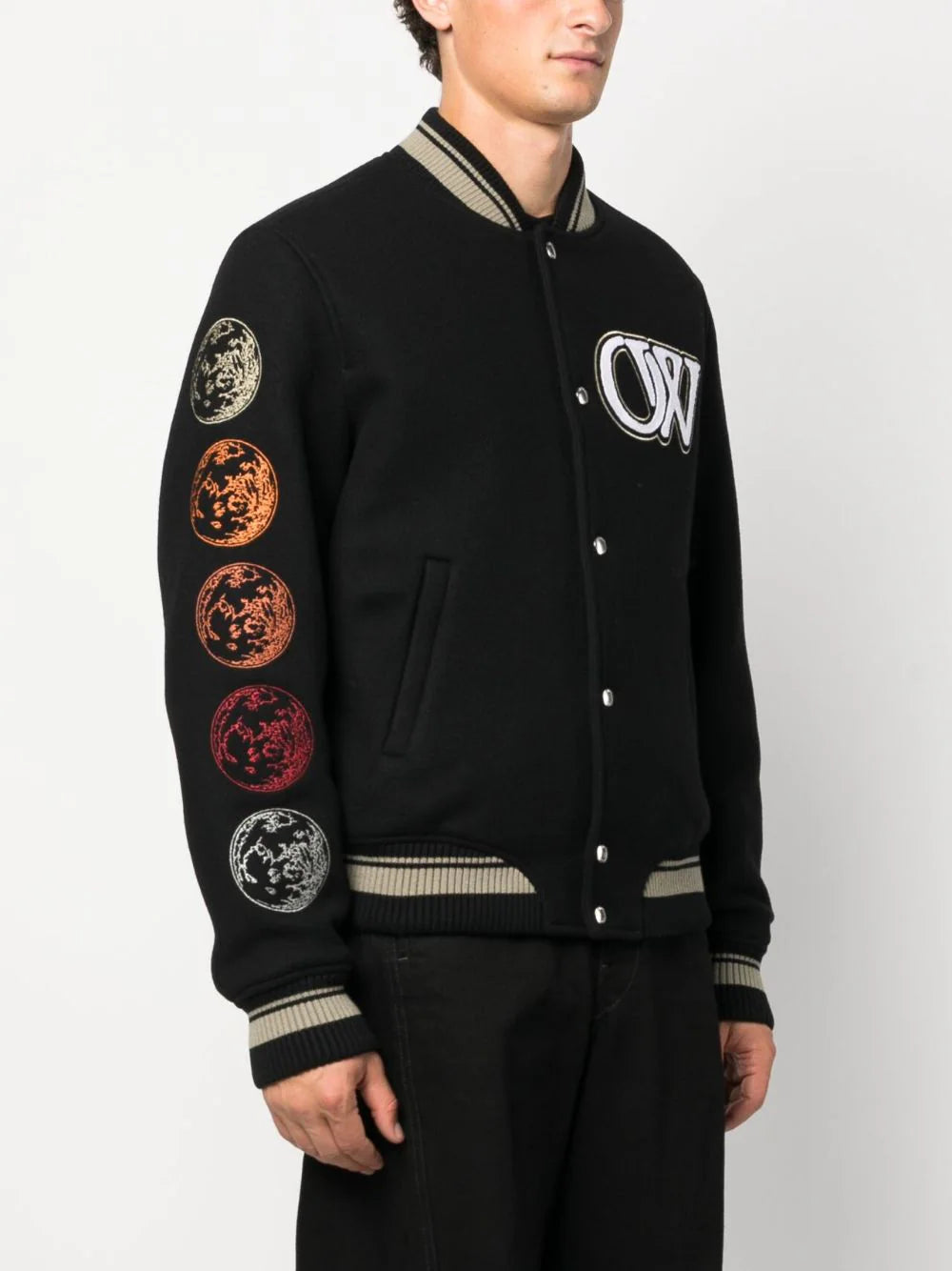 Bomber jacket with patch