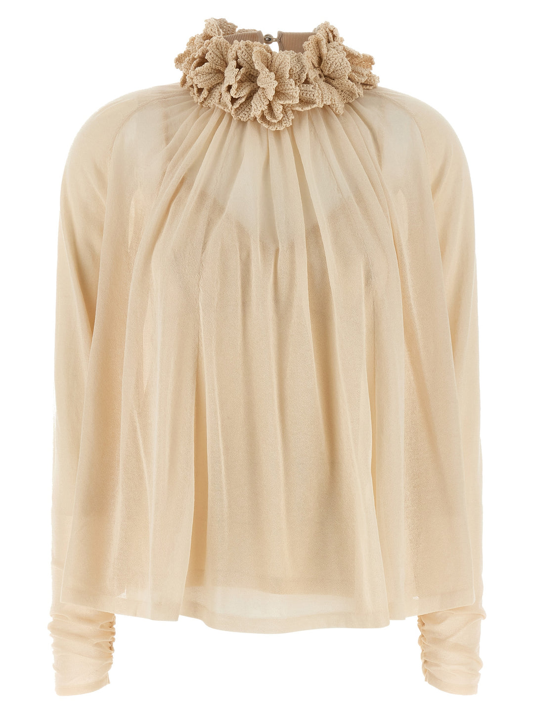 Zimmermann Hypnotic Crochet Trim Tops - Beige | 3428b4e32949c16420a7509484e3876890bcfebb
