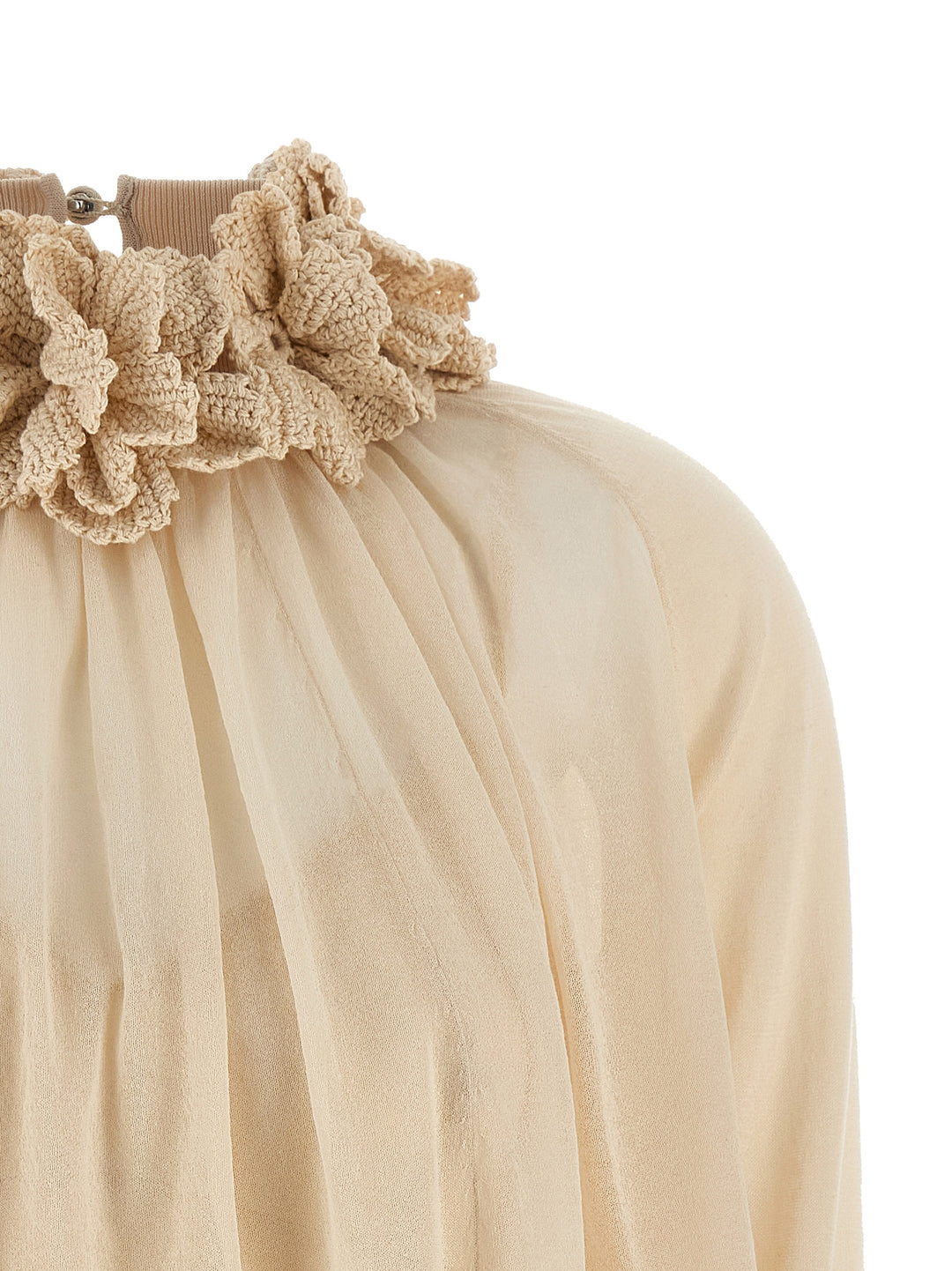 Zimmermann Hypnotic Crochet Trim Tops - Beige | 76719ec5d16cb950ab0bbb23abf3c2156d83a040