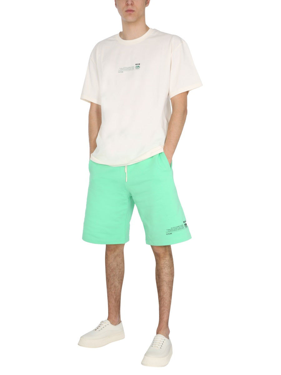 MSGM Shorts - Green | Wanan Luxury