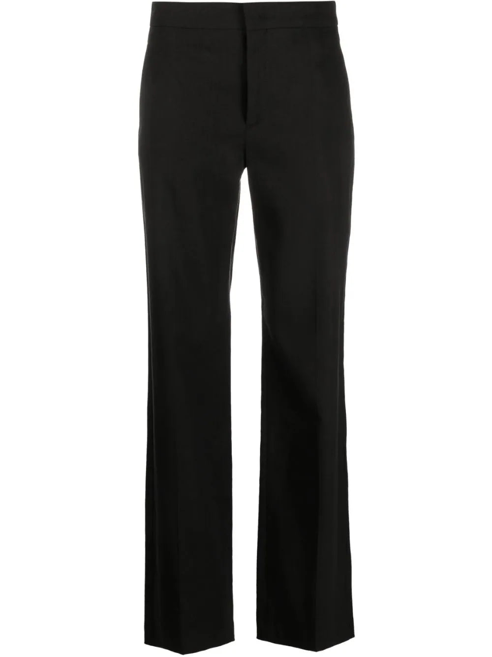 straight trousers with high waist