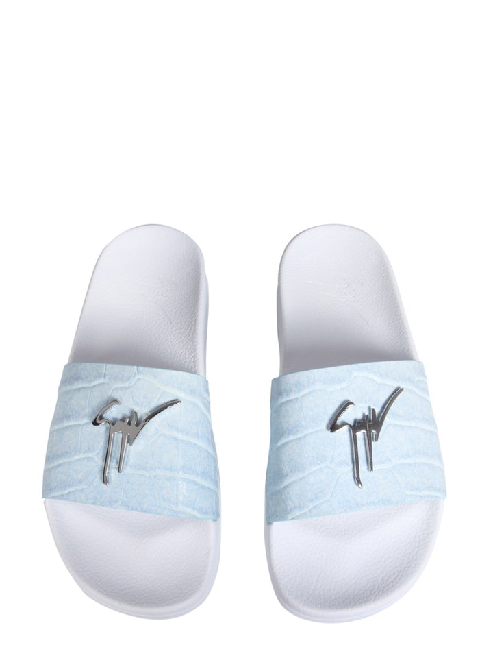 Giuseppe Zanotti Sandals - White, Light Blue | Wanan Luxury
