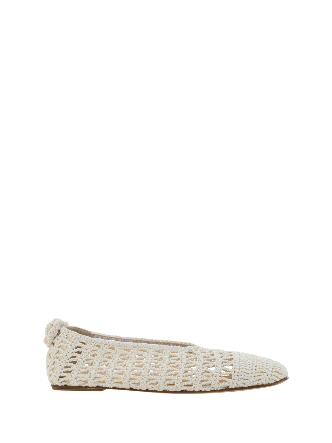 BALLET FLATS CROCHET CREAM