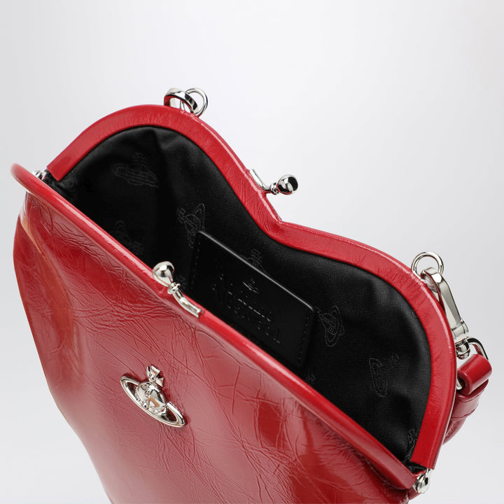 Vivienne Westwood Belle Heart Red Leather Shoulder Bag