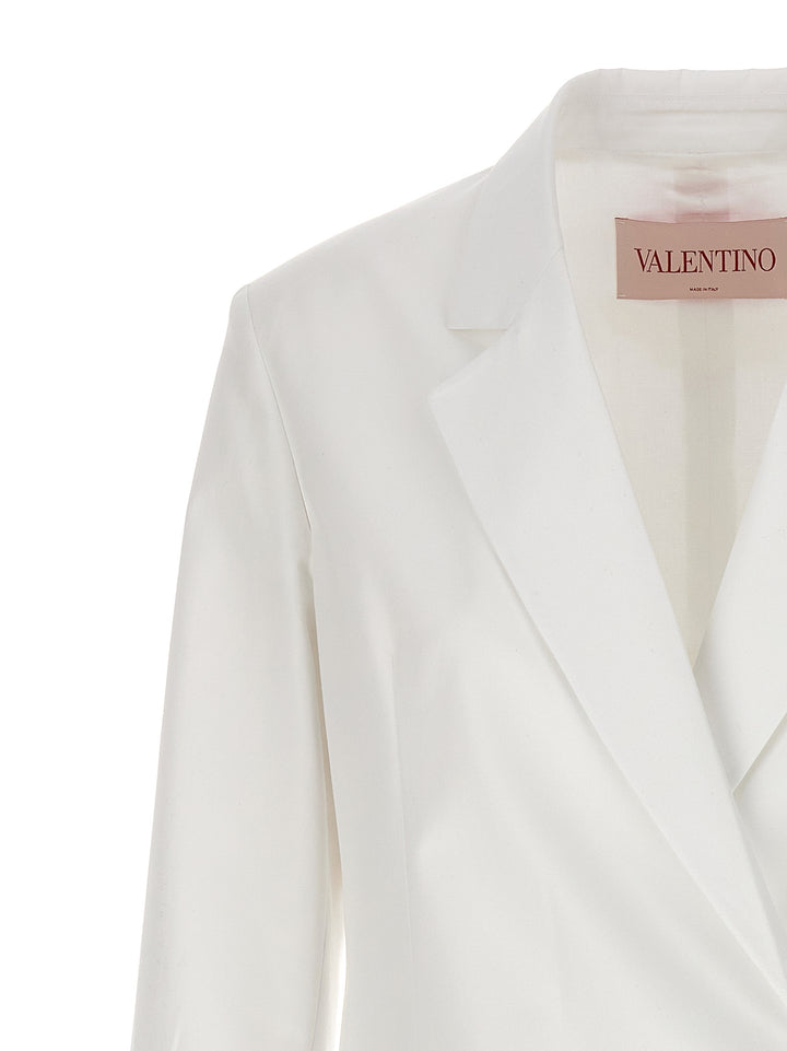 Valentino Double-Breasted Blazer Blazer And Suits White