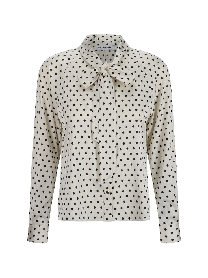 POLKA DOT SATIN BLOUSE