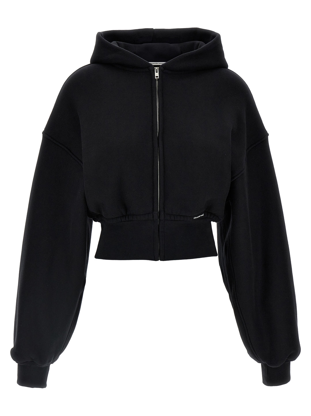 Cropped Hoodie Sweatshirt Black