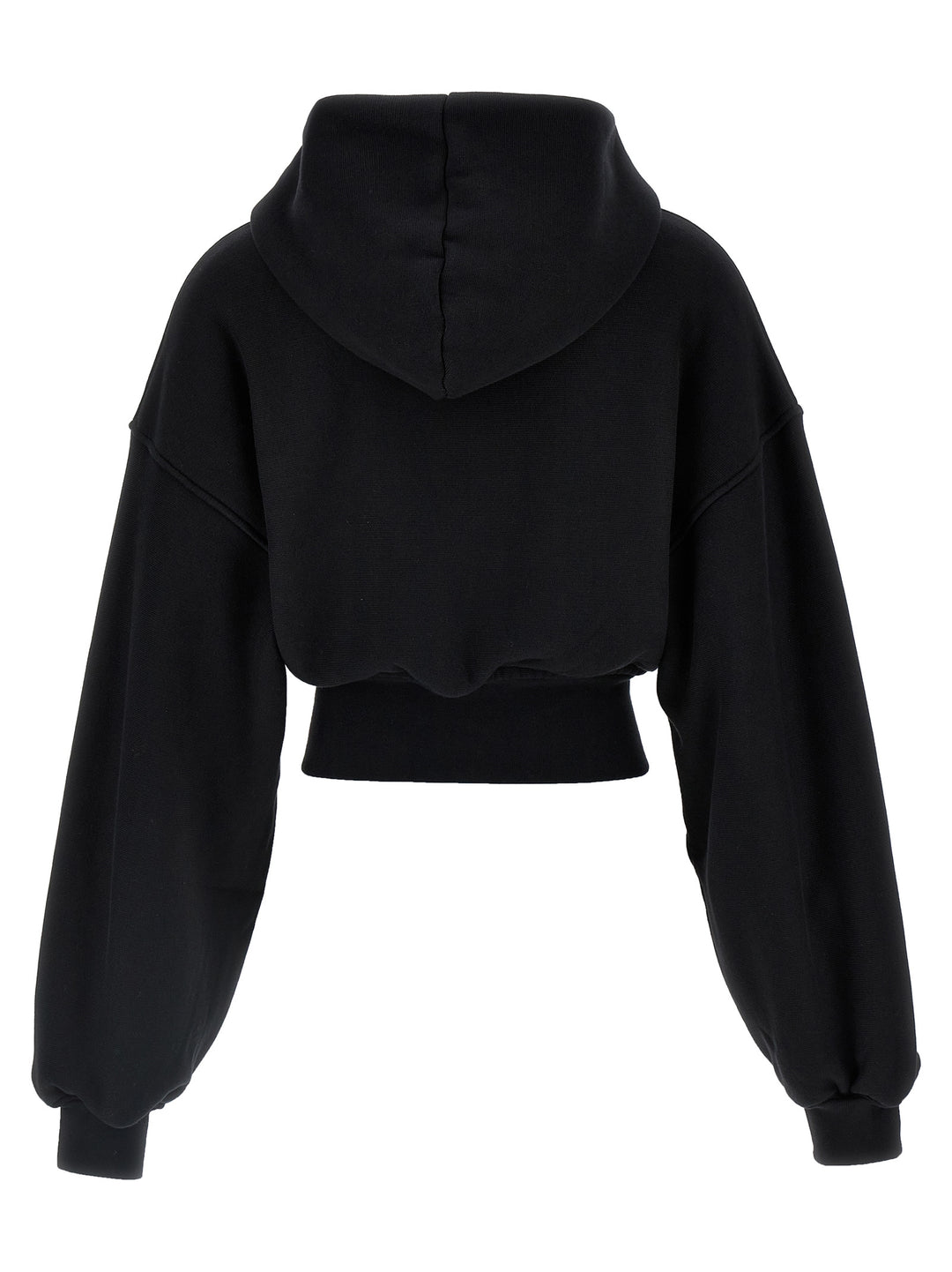 Cropped Hoodie Sweatshirt Black