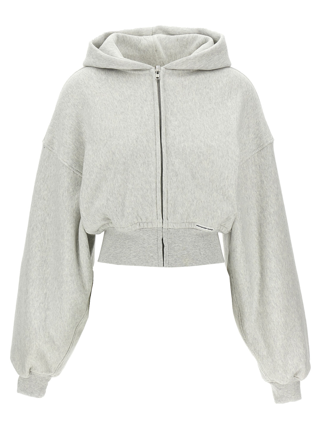 Cropped Hoodie Sweatshirt Gray