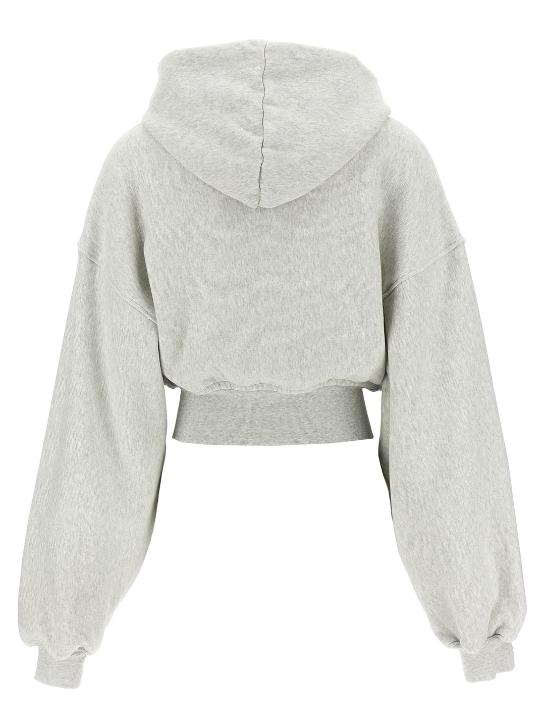 Cropped Hoodie Sweatshirt Gray