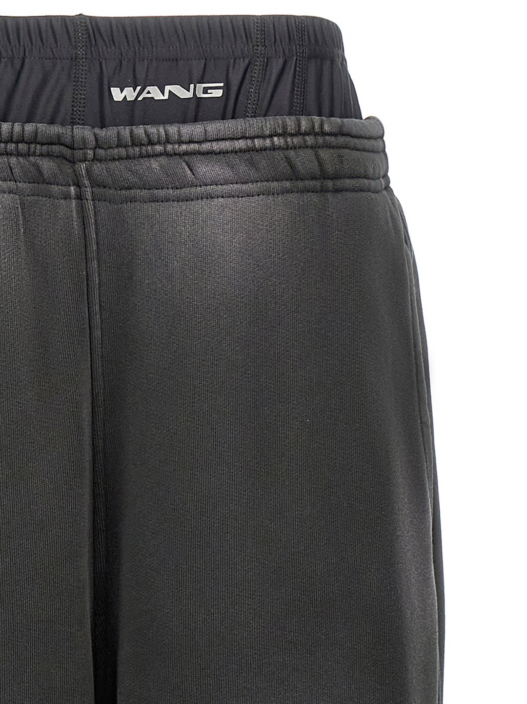 Layered Joggers Pants Black