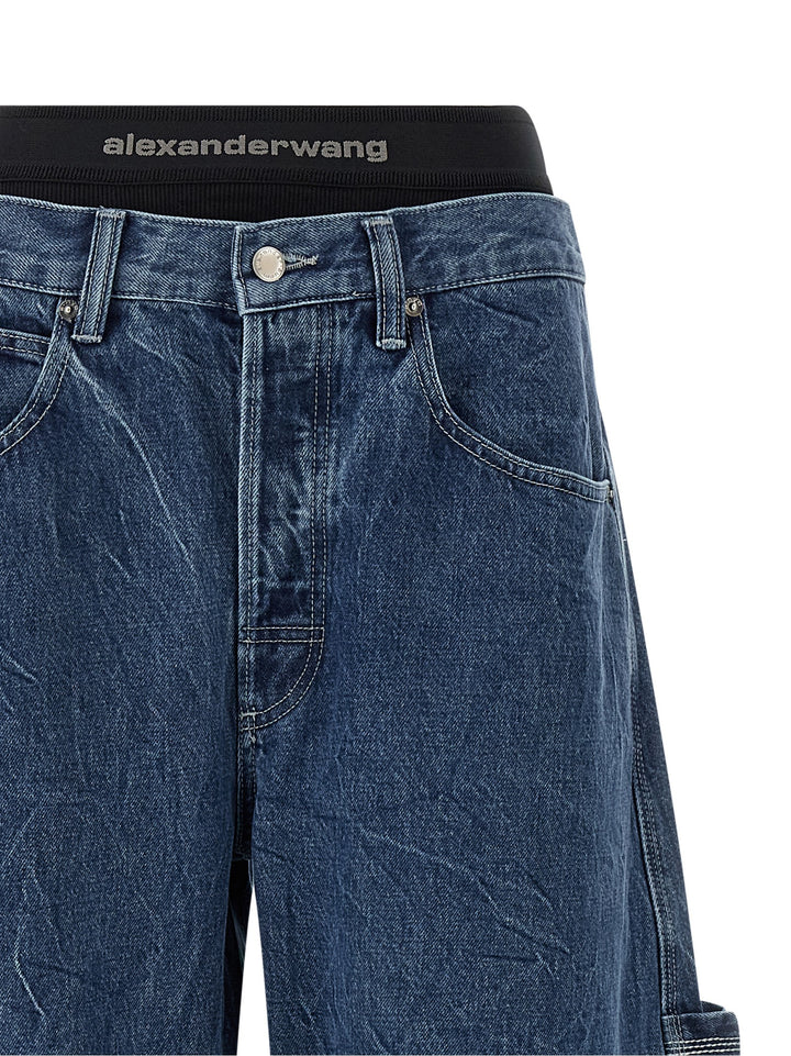 Denim X Alexander Wang Boxer Insert Jeans - Blue | 4bd7b2748ddd1d8e9a397c9ff3cd276819274647