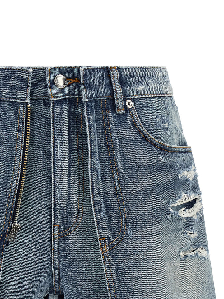Alexander Wang Double Layer Denim Skort Bermuda and Short - Light Blue | 7bd14c58e3f16f8c97e1bc98f2575be0769670b2