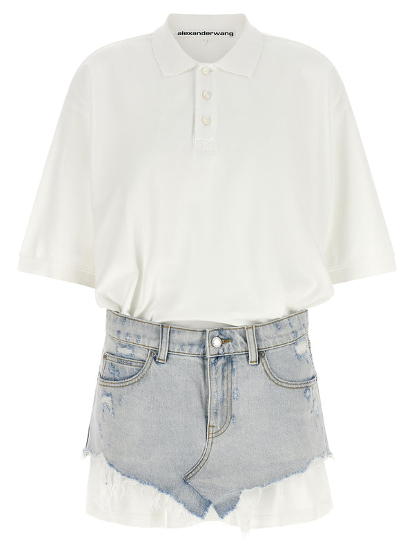 Denim Skirt Polo Dress Dresses Multicolor