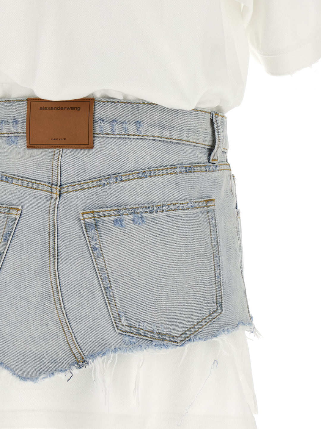 Alexander Wang Denim Skirt Polo Dress Dresses - Multicolor | f6d7f59a6e41b3ae7123e188dcddf34b9b5dea34