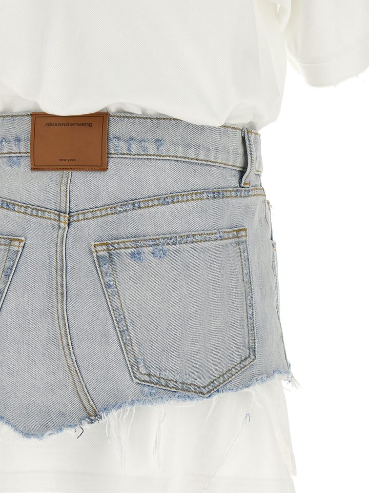 Alexander Wang Denim Skirt Polo Dress Dresses - Multicolor | f6d7f59a6e41b3ae7123e188dcddf34b9b5dea34