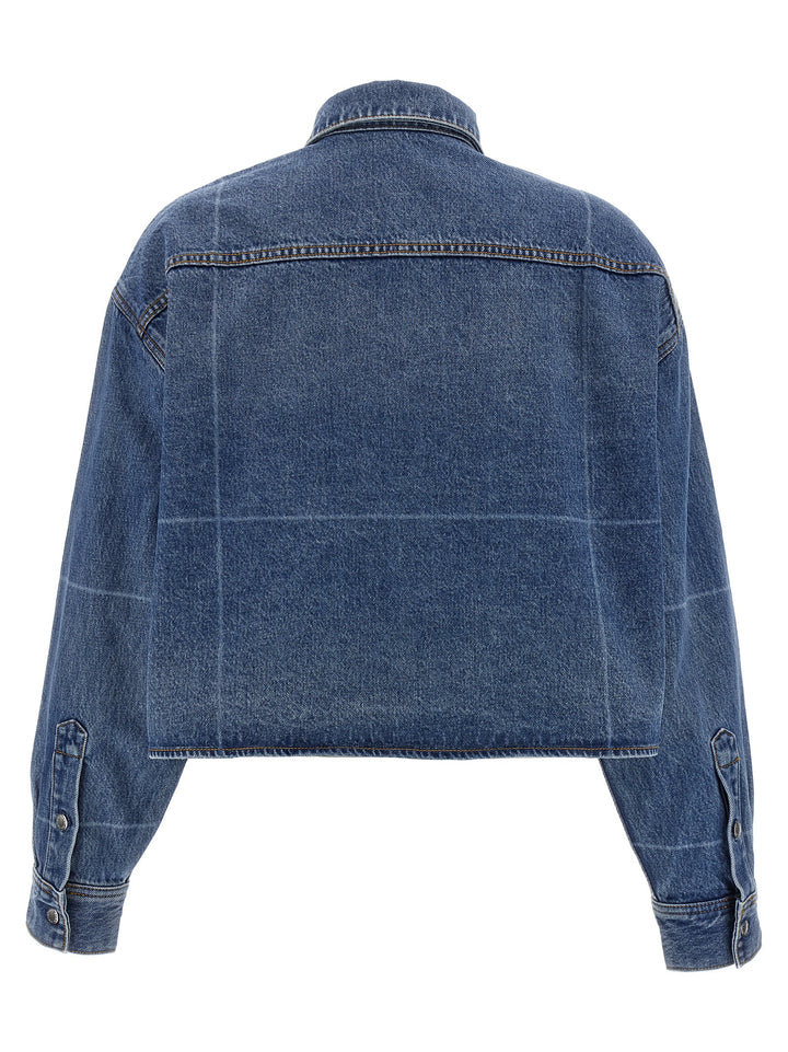 Denim X Alexander Wang Cropped Denim Shirt Shirt and Blouse - Blue | e28261d7e9192d72c096f60b415120651bd243da