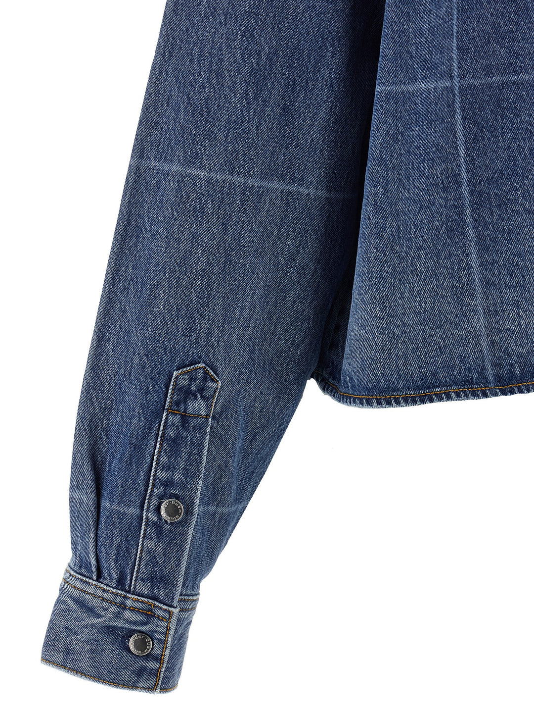 Denim X Alexander Wang Cropped Denim Shirt Shirt and Blouse - Blue | d6f7ebd6292f09e7c57c37e698b3522042a968cf