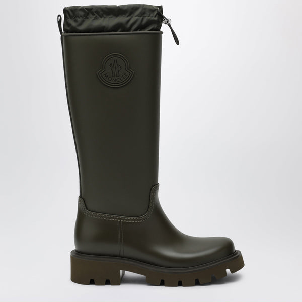 Kickstream High Waterproof Rain Boots In Pvc Green